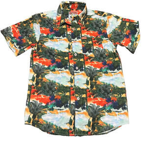 Dixxon Flannel Tequila Sunrise Hawaiian Short Sleeve Shirt Men Small S Button
